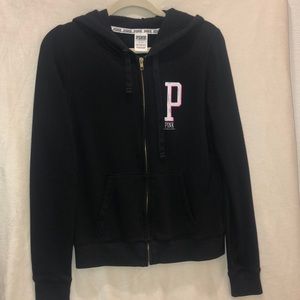 PINK full zip up hoodie